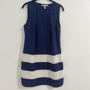 Forever 21 Shift Dress Size M Blue Stripe Sleeveless Nautical Clubwear Summer